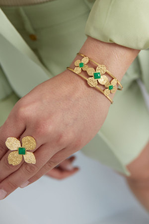 Bracelet Bohème Sans Fleurs - Doré h5 Image2