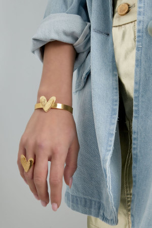 Bracelet Double Amour - Doré h5 Image3