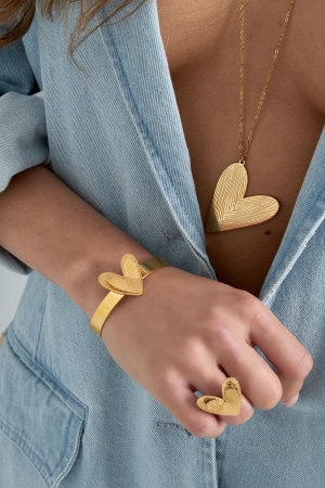 Bracelet Double Amour - Doré h5 Image2