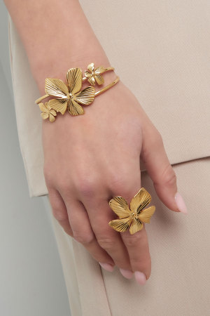 Bracelet Île Aux Fleurs - Doré  h5 Image2