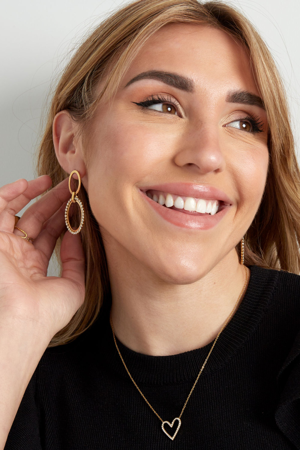 Boucles D'oreilles Charms Diamant Ovale Image2