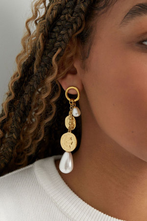 Boucles D'oreilles Pièces De Perles h5 Image3