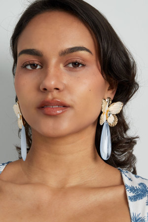 Boucle D'oreille Charm Papillon Avec Diamant h5 Image2