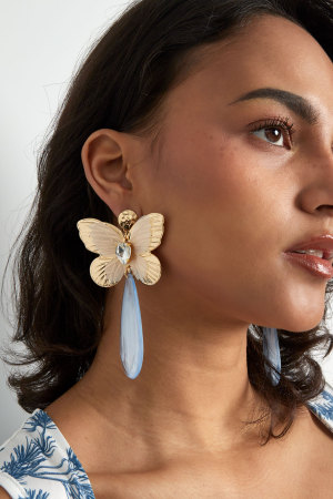 Boucle D'oreille Charm Papillon Avec Diamant h5 Image4