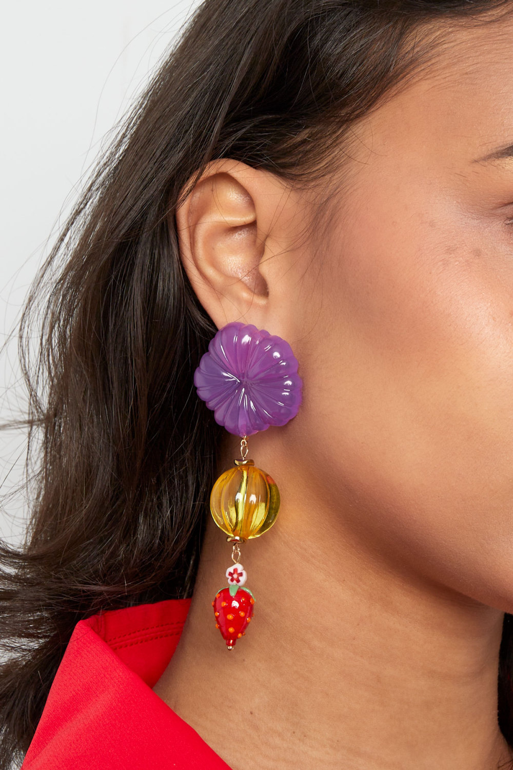 Boucles D'oreilles Love Fraise h5Image3