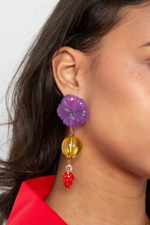 Boucles D'oreilles Love Fraise h5 Image3
