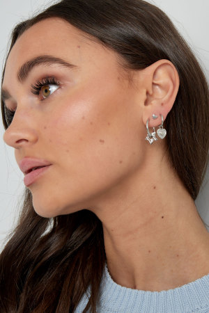 Boucles D'oreilles Basiques Avec Breloques Étoiles h5 Image4