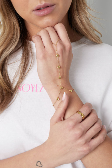 Bracelet grand amour - doré 2