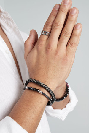 Bracelet Homme Sérénité - Noir Bleu h5 Image2