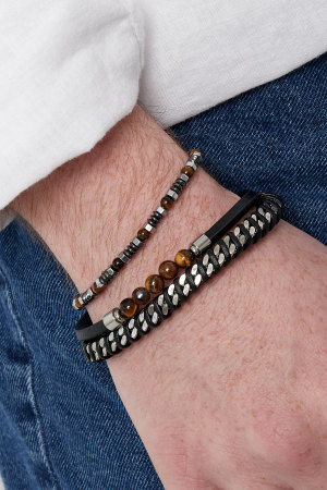 Bracelet Homme Sérénité - Noir Bleu h5 Image3