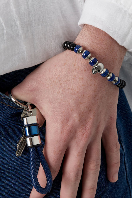 Bracelet avec perles et tête de mort 2