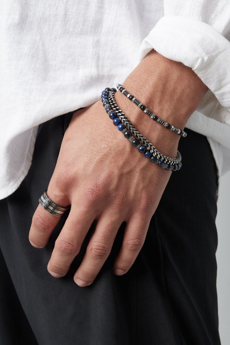 Bracelet homme perles phénix 2