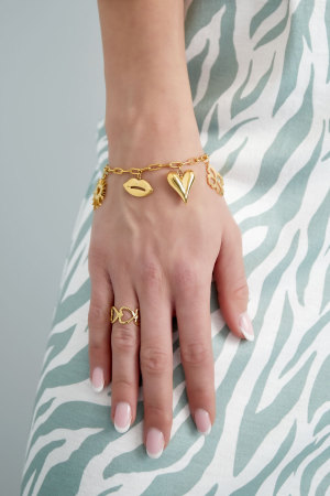 Bracelet À Breloques Amoureux Floraux h5 Image2