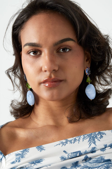 Boucles d'oreilles en verre Statement 2