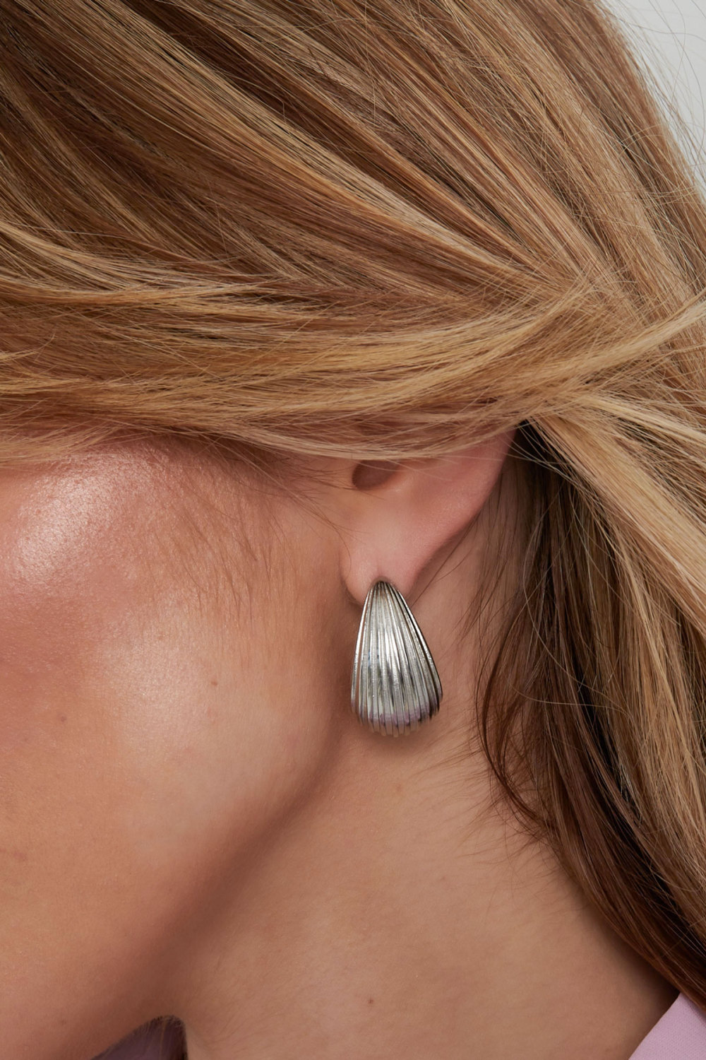 Boucles D'oreilles Goutte Structure Ouverte - Doré Image3