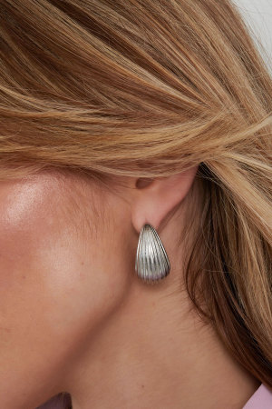 Boucles D'oreilles Goutte Structure Ouverte - Doré h5 Image3