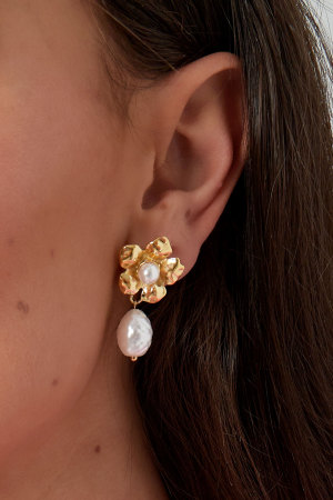 Boucles D'oreilles En Perles De Fleurs h5 Image3