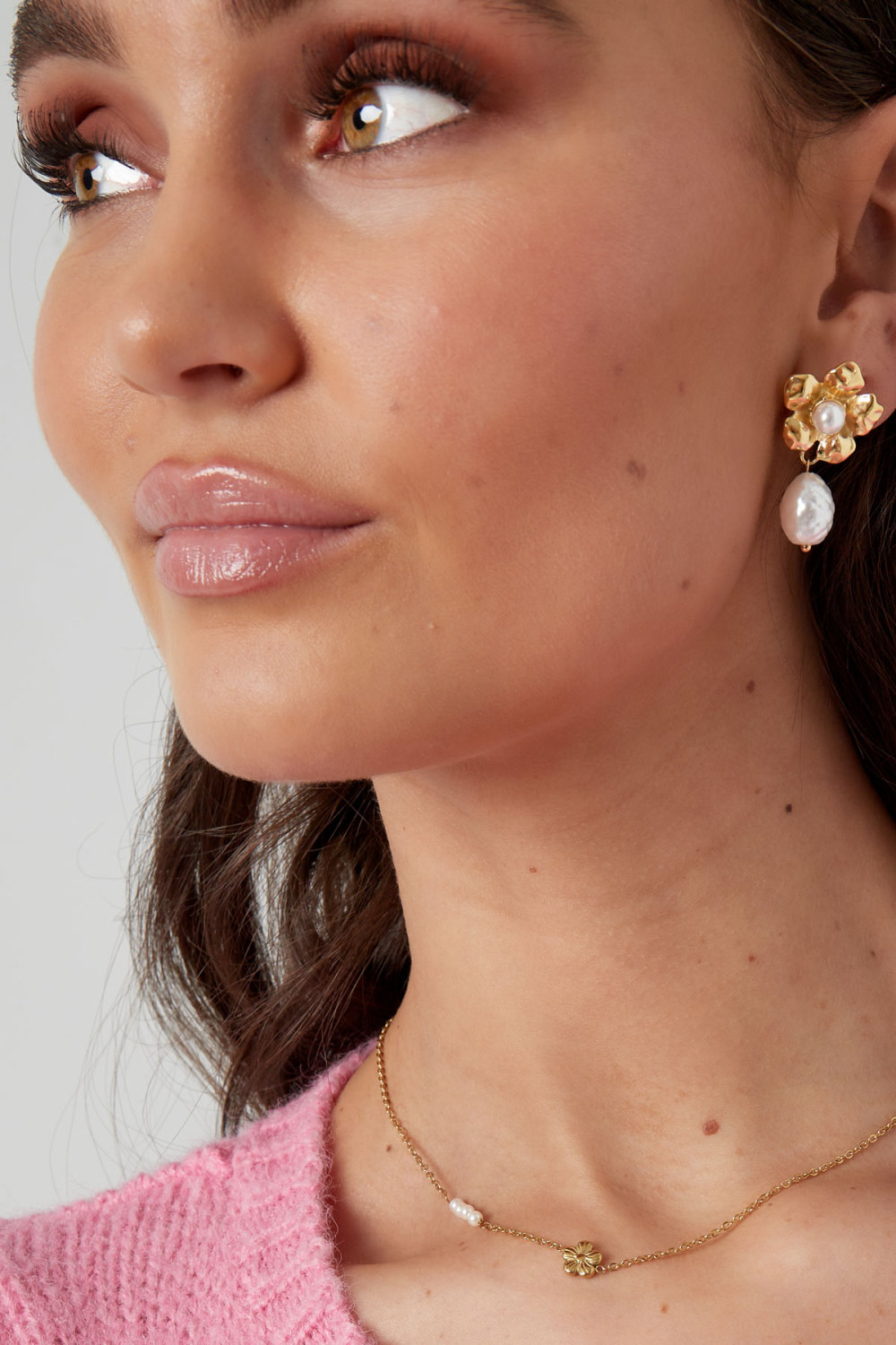 Boucles D'oreilles En Perles De Fleurs h5Image4