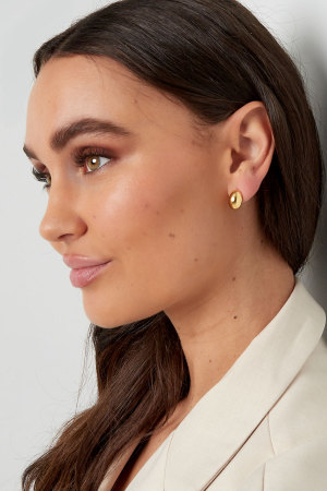 Boucle D'oreille Bouton Argentée h5 Image2