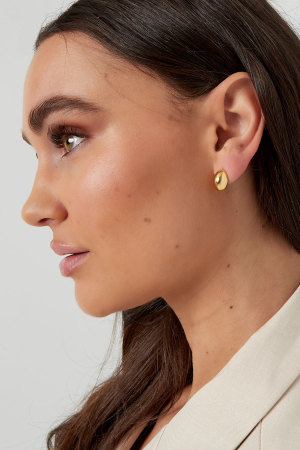 Boucle D'oreille Bouton Argentée h5 Image4