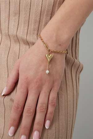 Bracelet Jolis Coeurs - Doré h5 Image2