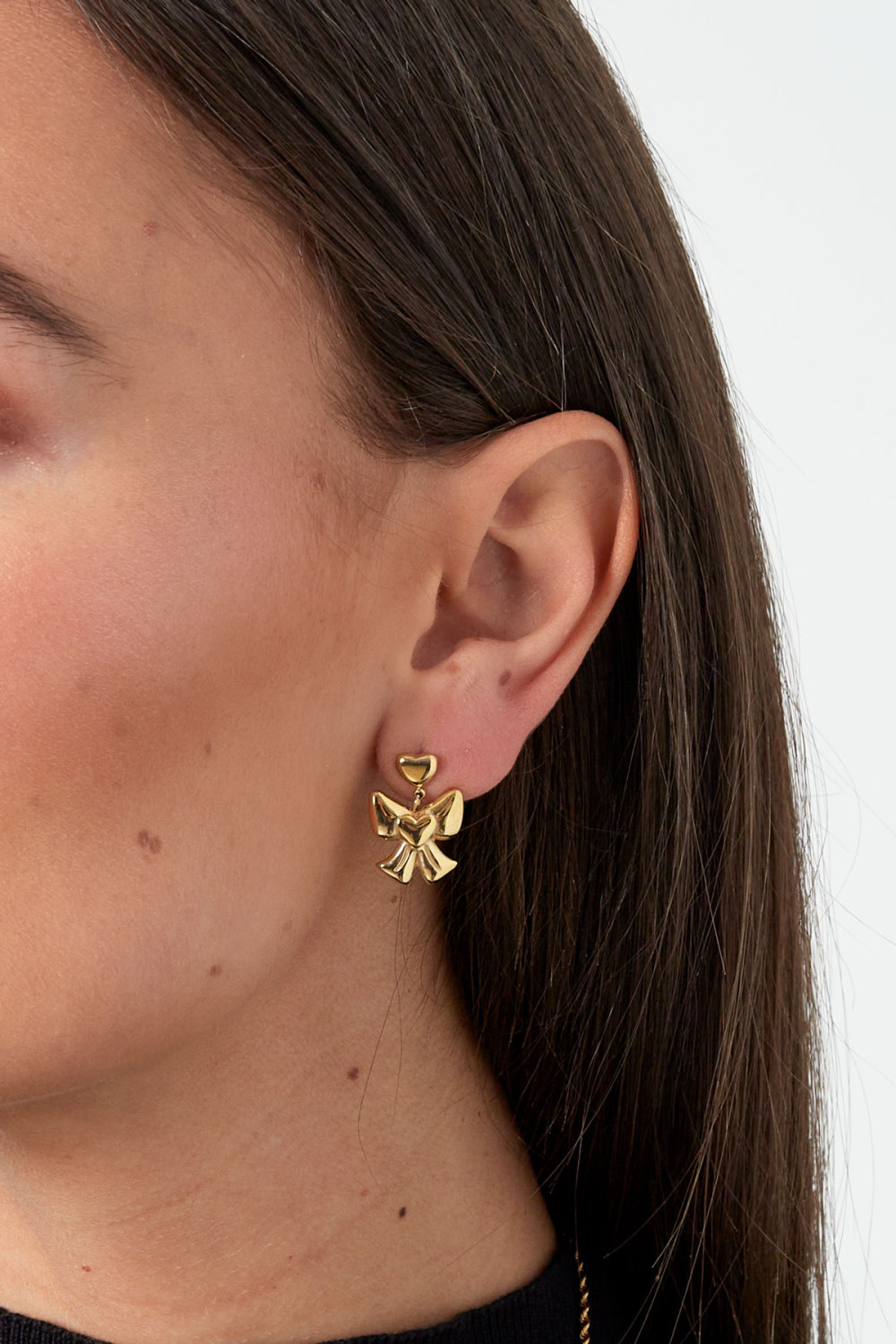 Boucles D'oreilles Noeud Amant - Doré Image3