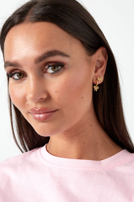 Boucles d'oreilles noeud vie - doré 2