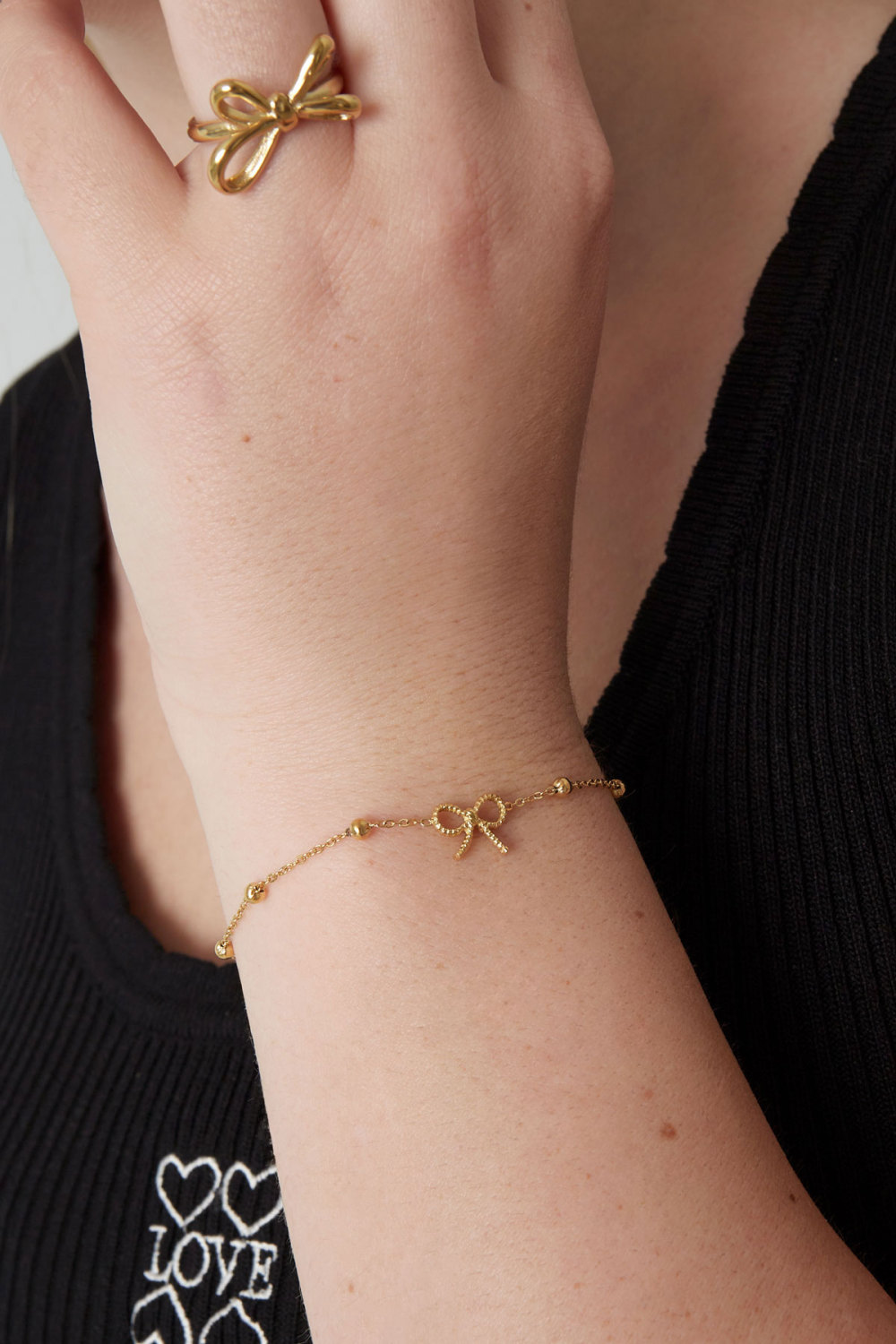 Bracelet Noeud Basique - Doré Image2