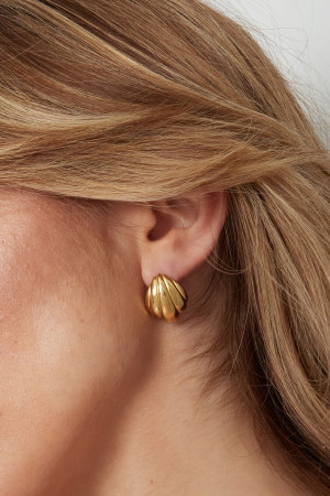 Boucles D'oreilles Coquillage - Doré h5 Image3