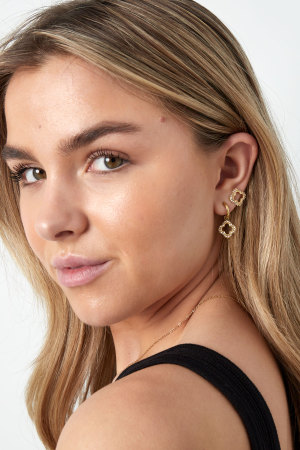 Boucles D'oreilles Diamant Porte-Bonheur h5 Image2