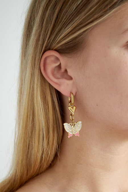 Boucles d'oreilles papillon bébé - doré 2
