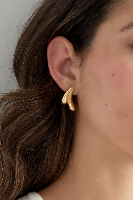 Boucles d'oreilles drippies - doré 2