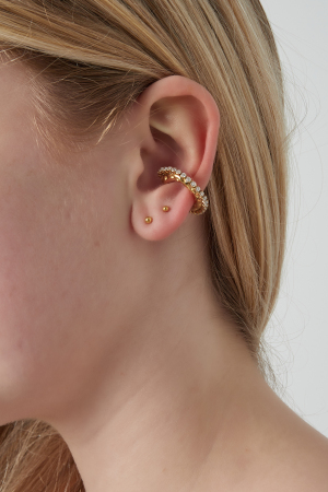 Boucle D'oreille Avec Strass - Doré h5 Image2