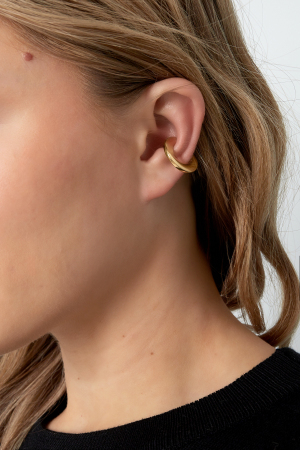 Boucle D'oreille Simplicité Étranger - Doré h5 Image2