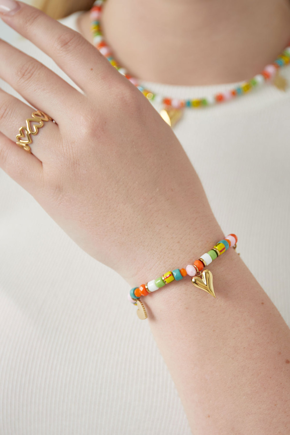 Bracelet Coloré Coeur Club - Multi h5Image2