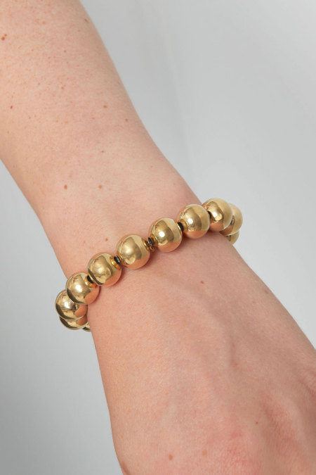 Bracelet gros caractères gras - doré 2