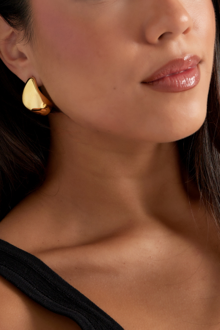 Boucles d'oreilles goutte vintage - dorées 2