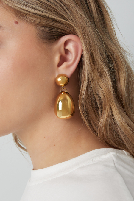 Boucles d'oreilles béguin classique - doré 2