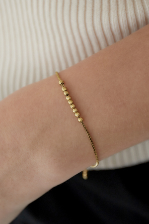 Bracelet Simple Avec Boules - Doré h5 Image2