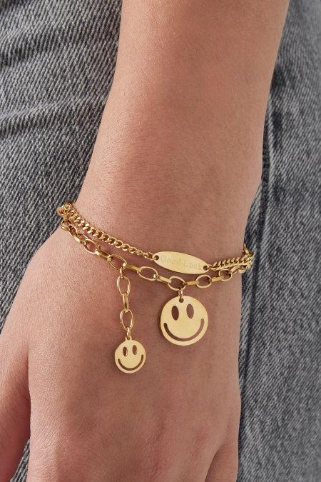Bracelet smiley porte-bonheur  2