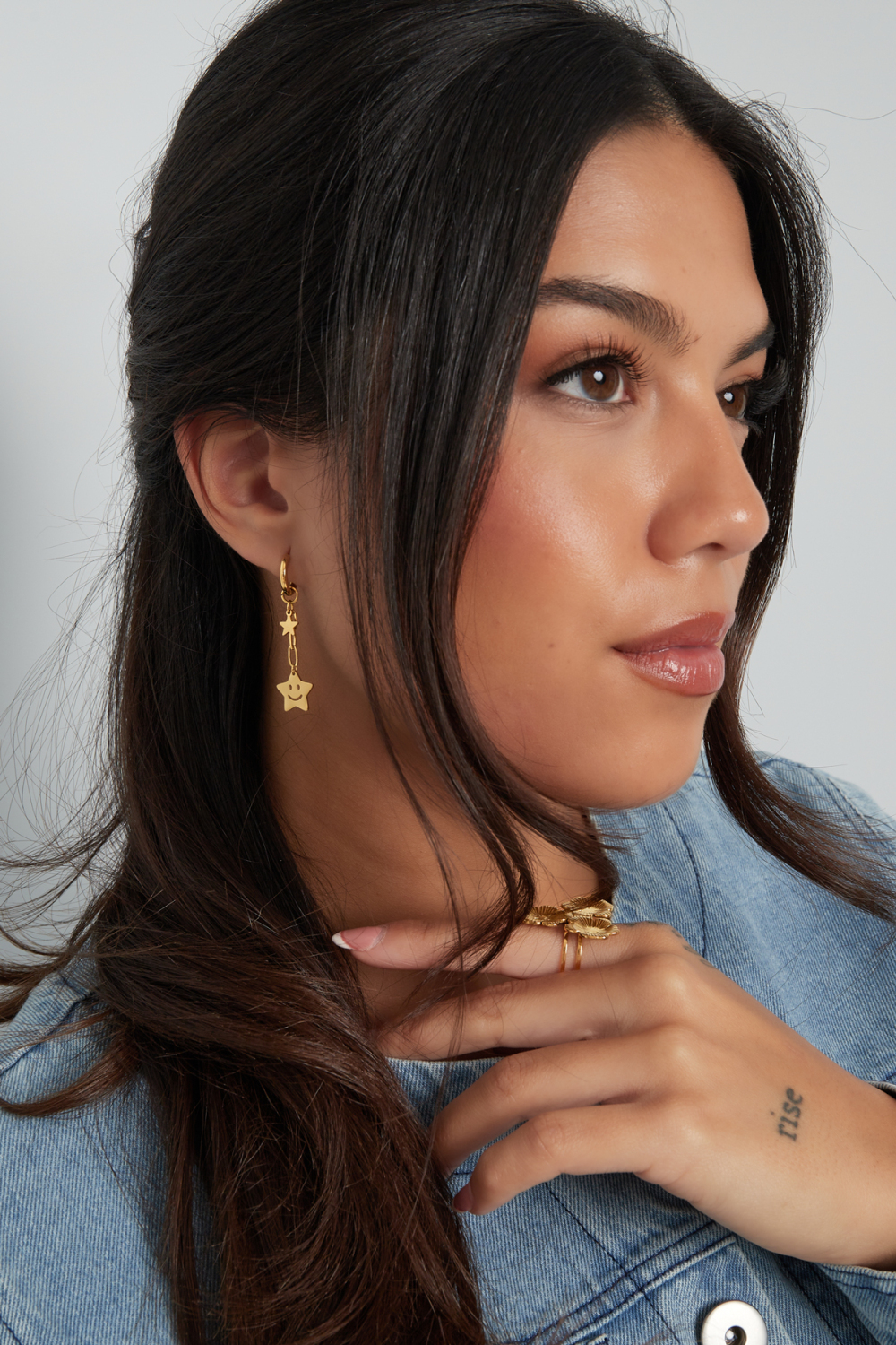 Boucles D'oreilles Happy Star - Dorées  Image4