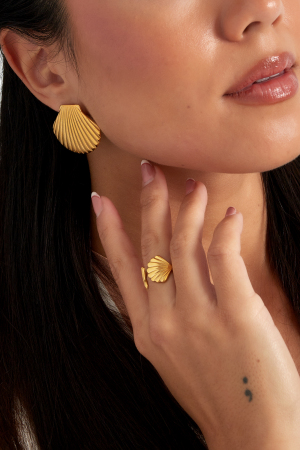 Boucles D'oreilles Déclaration Coquillage h5 Image2
