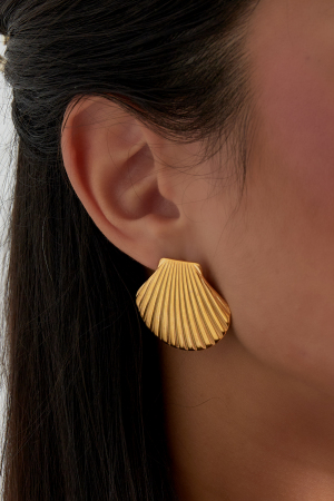 Boucles D'oreilles Déclaration Coquillage h5 Image3