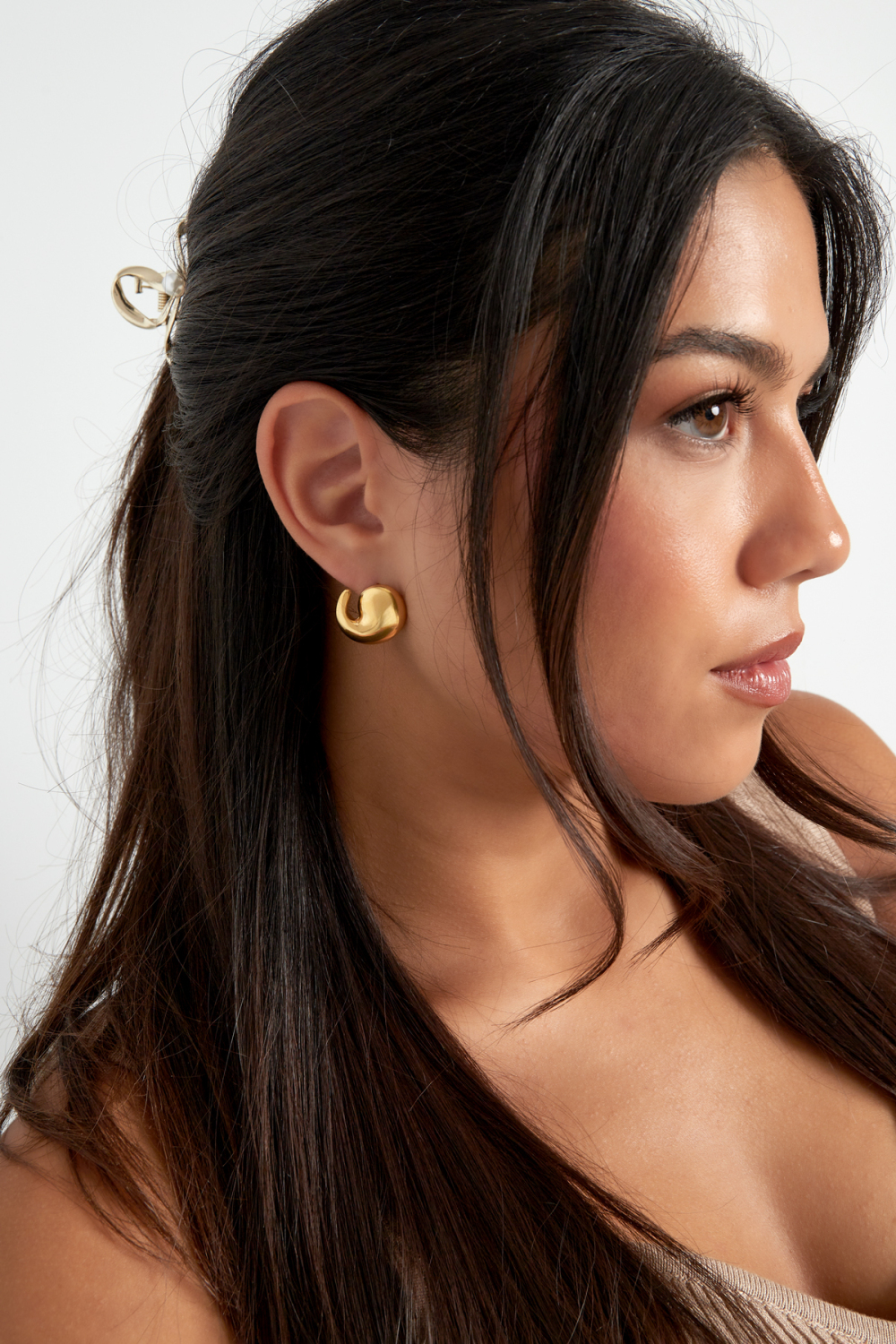 Boucles D'oreilles Vague Waze - Doré Image4