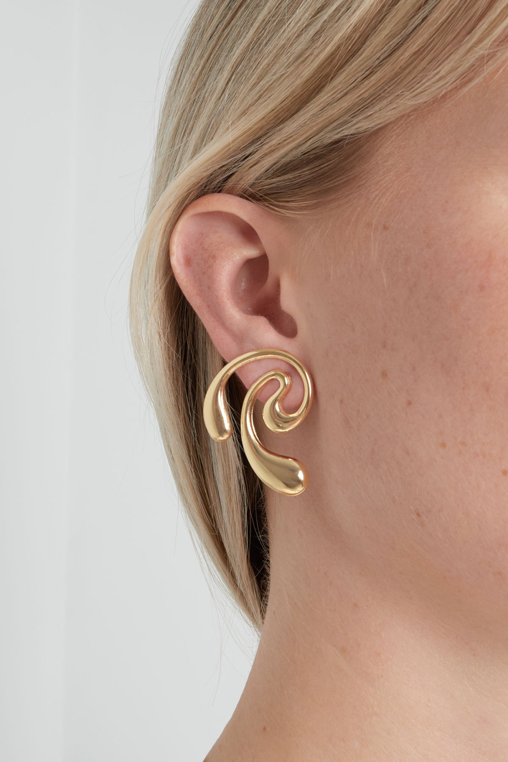 Boucles D'oreilles Tourbillon Nage - Doré h5Image2