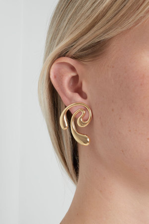 Boucles D'oreilles Tourbillon Nage - Doré h5 Image2