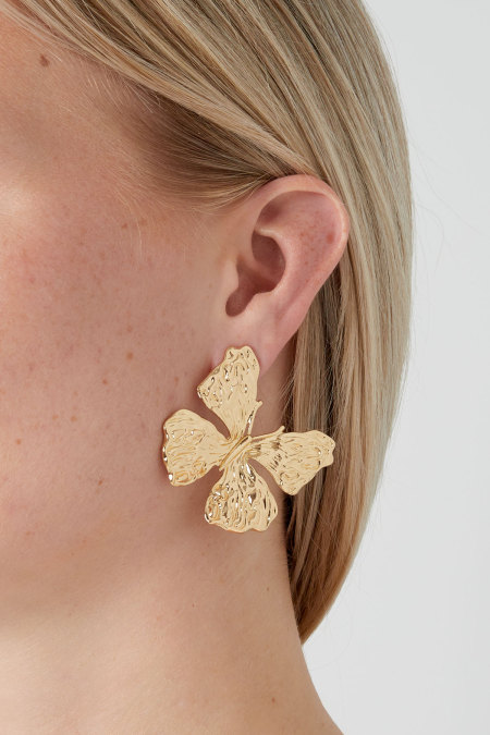 Boucles d'oreilles papillon business - doré 2