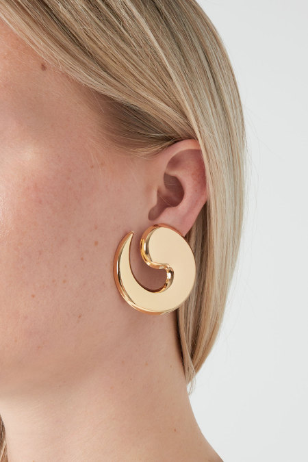 Boucles d'oreilles grosse vague - doré 2