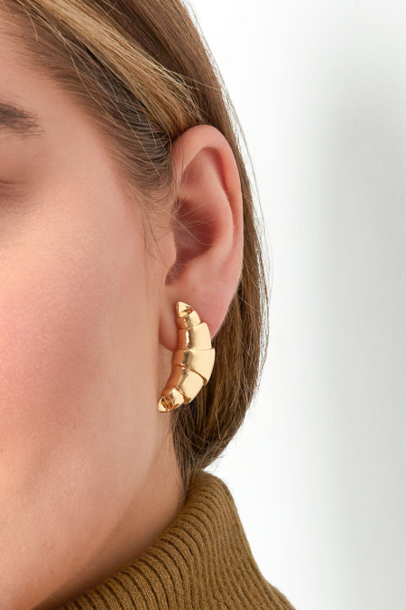 Boucles d'oreilles Croissant Doux - doré 2