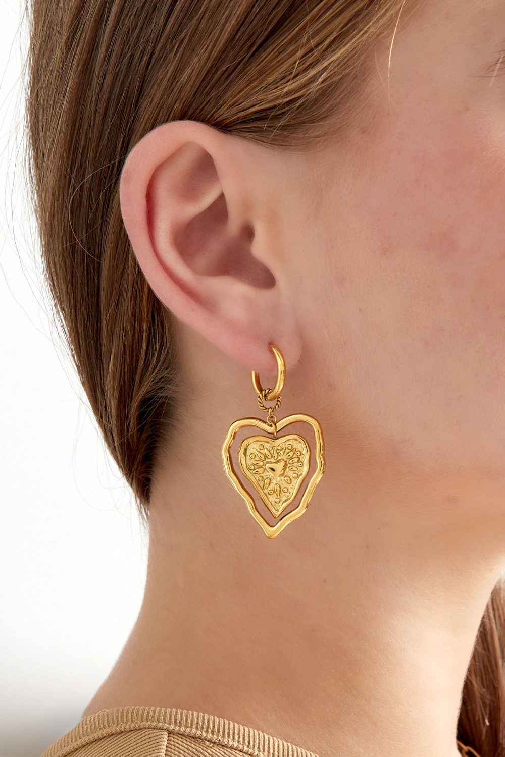 Boucles D'oreilles Coeur Exceptionnelles Image2